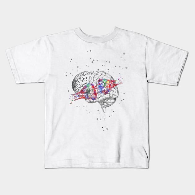 Synapse receptor and brain Kids T-Shirt by RosaliArt